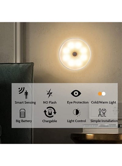 2 Pieces LED Motion Sensor Night Light for Home