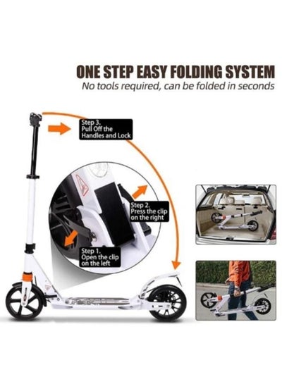 Manually Adjustable Foldable Portable 2-wheel Kick Scooter for Adults