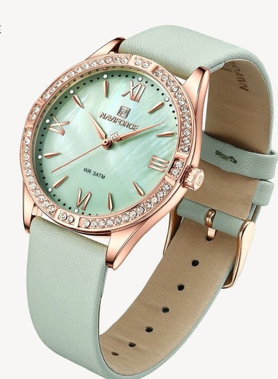 NAVIFORCE 5038 LADY Women Watch Top Brand Luxury Ladies Leather Watch For Women Casual Classic