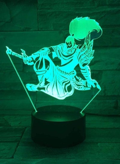 مصباح وهمي ثلاثي الأبعاد Led ضوء ليلي Lol Hero League of Legends مستشعر باللمس 7 ألوان متغيرة للأطفال والأطفال مصباح طاولة Yasuo غير المغفور لغرفة النوم