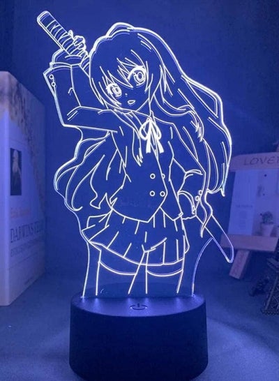 3D Illusion Led Lamp Night Light Usb Anime Waifu Taiga Aisaka Toradora Home Room Decoration Acrylic Christmas