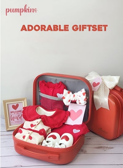 Newborn gift set - Essential infant baby cotton outfit package for baby girl's giftset 10 in 1