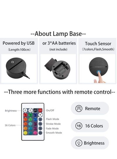 ثلاثية الأبعاد الوهم مصباح LED ضوء الليل طائرة 7 ألوان Acryplane هالوين الاكريليك الجدول مصباح أفضل هدايا عيد ميلاد الأطفال