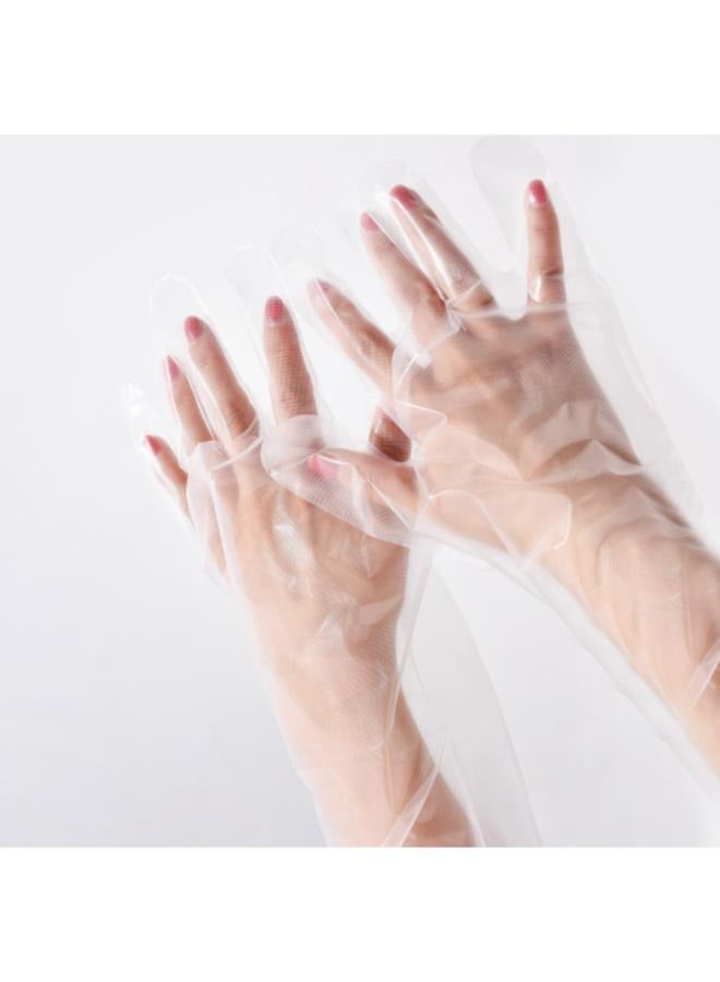 10 Pieces Disposable Extended Thickened Arm Gloves Household Dishwashing TPE Gloves Food-grade 60cm Waterproof Antifreeze