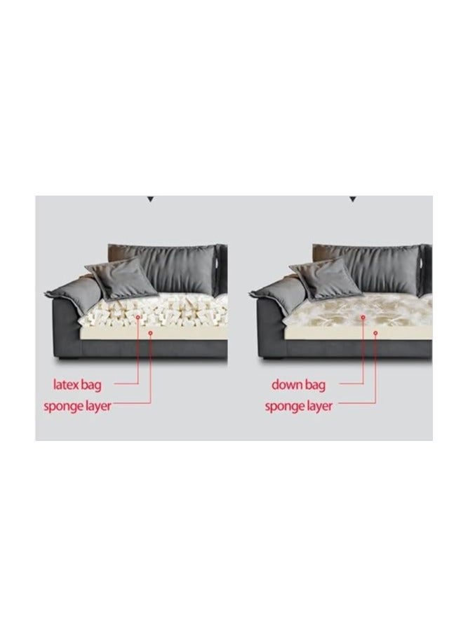 Italian Technology Fabric Sofa Light Luxury Down Latex Sofa Super Large Sitting Wide Living Room Size Combination Sofa