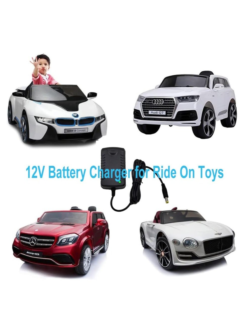 Kids Charger for Ride On Toys Car 12 Volt Battery Class 2 Power Supply for Electric Ride On Car Farm Tractor SUV