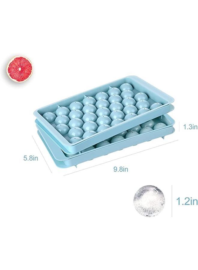 2 Pieces Round Ice Cube Tray Silicone Ice Ball Mold Make for Freezer Easy Release Mini Circle Ice Cube Tray Making Sphere Ice Frozen