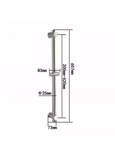 304 Stainless Steel Bathroom Shower Set with Wall-Mounted High-Pole and  Shower Head for  Bathroom