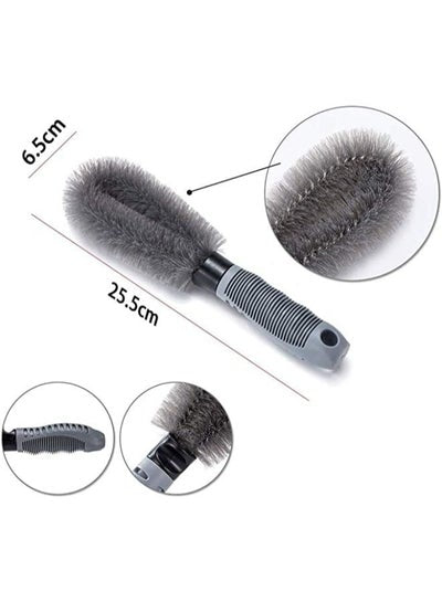 3 Pieces Car Wheel Cleaning Brush Set Wheel Washing Tool Rim Cleaner for Car Alloy Wheel, Motorcycle or Bicycle Tire
