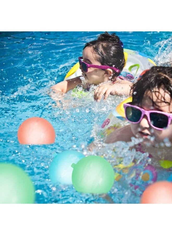 3 Pieces Reusable Water Balloons Refillable Magnetic Water Balloons Self Sealing Quick Fill Latex-Free Silicone Water Ball Eco-Friendly for Kids Water Games