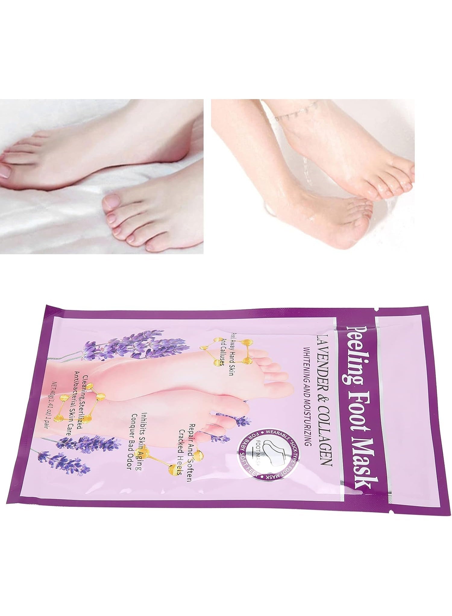 GUANJING Lavender Collagen Foot Peel Mask