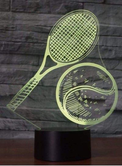 Multicolour Night Light 7/16 Color Changing USB 3D Visual Tennis Night Light LED  Desk Table Lamp Luminaria Light Fixtures Tennis Gifts Home Decor