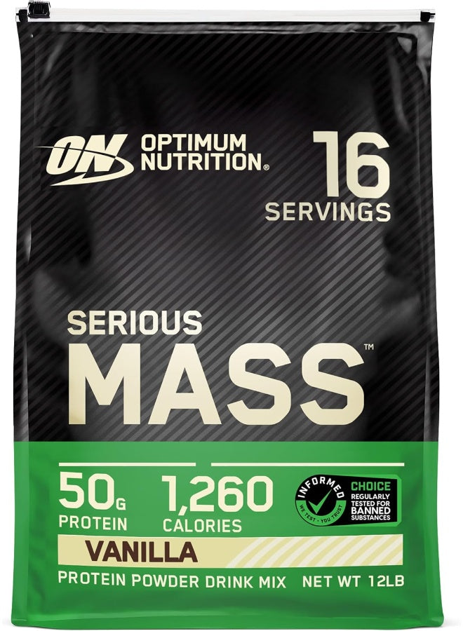Optimum Nutrition Serious Mass: High Protein Muscle Building & Weight Gainer Protein Powder