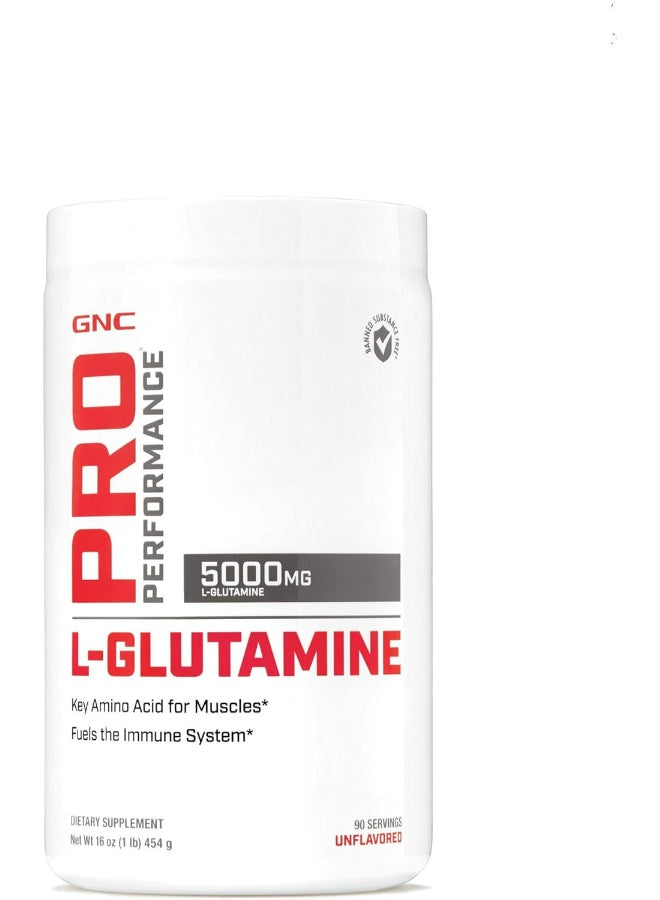 مسحوق GNC Pro Performance L-Glutamine 5000، 1 رطل.