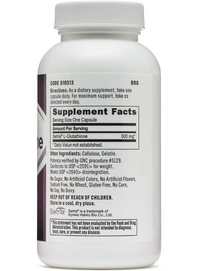 GNC Glutathione 500 mg Dietary Supplement, 60 Capsules
