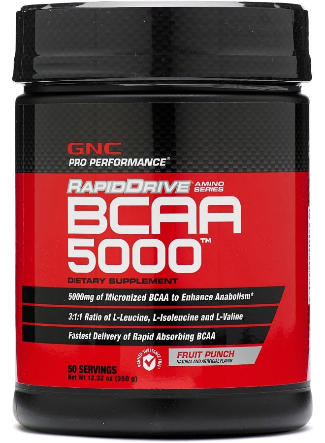 GNC Pro Performance Rapid Drive BCAA 5000 Fruit, 350 g