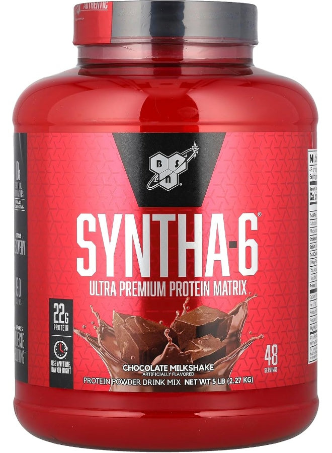 BSN, Syntha-6®, Ultra Premium Protein Matrix, Chocolate Milkshake, 5 lbs (2.27 kg)