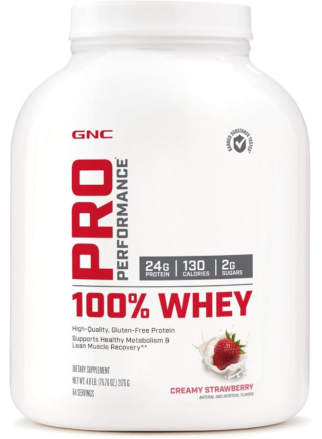 GNC PRO PERFORMANCE 100% WHEY-CREAMY STRAWBERRY