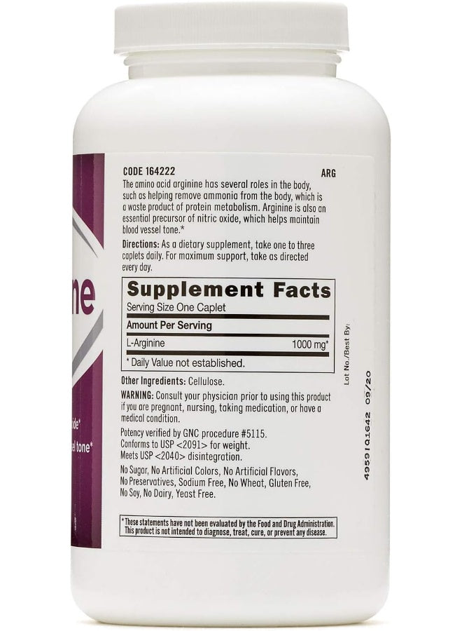 GNC L-arginine Nutritional Supplement (1000mg)