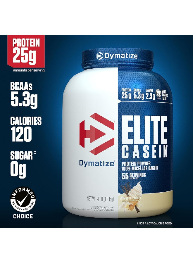 Dymatize Nutrition Elite Casein - 4 lbs (Smooth Vanilla)