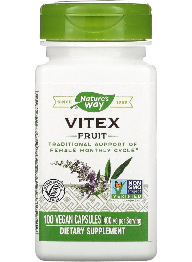 Nature's Way Vitex Fruit 100 Vegan Capsules
