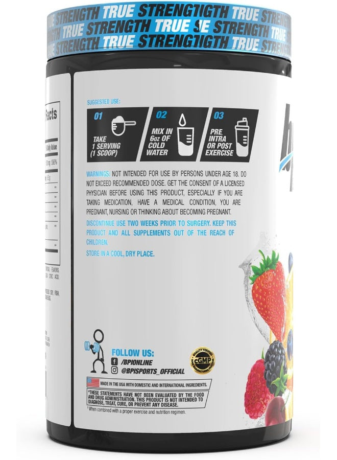 BPI Sports Best Glutamine - Essential Amino Acid for Intense Training with L-Glutamine - Post-Workout Recovery and Muscle Support - Berry Citrus, 14.1 oz