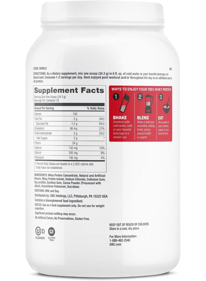 GNC Pro Performance 100 Whey Protein - Peanut Butter 1.89 lbs.