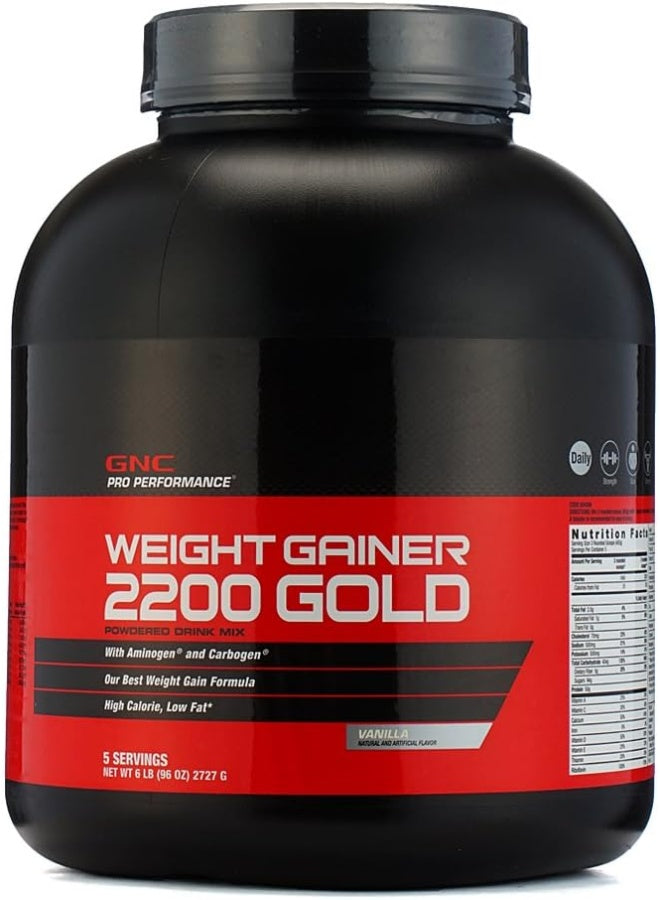 GNC - مكمل غذائي لزيادة الوزن برو بيرفورمانس 2200 جولد-فانيليا