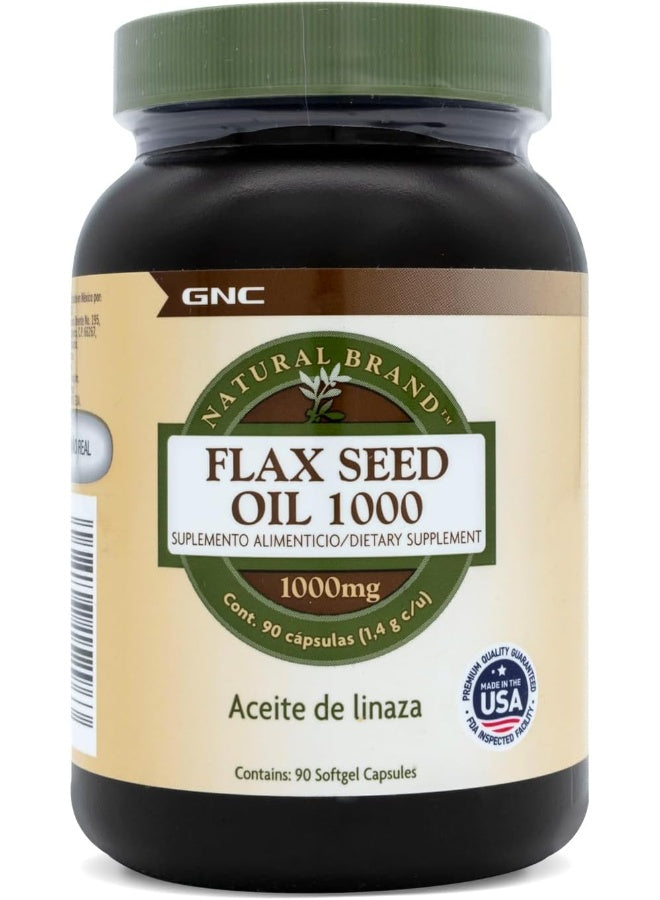 زيت بذور الكتان الطبيعي من جي إن سي بتركيز 1000 ملغ