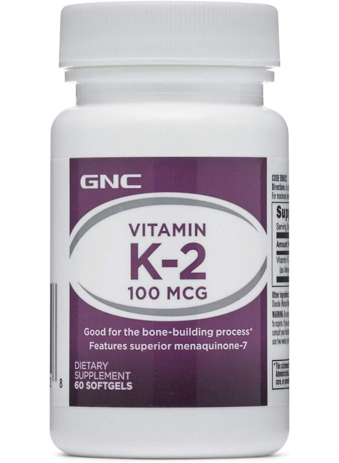 GNC VITAMIN K-2 100 MCG