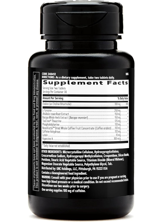 GNC AMP Amplified Focus, 60 Tablets, Fuels Mental Clarity
