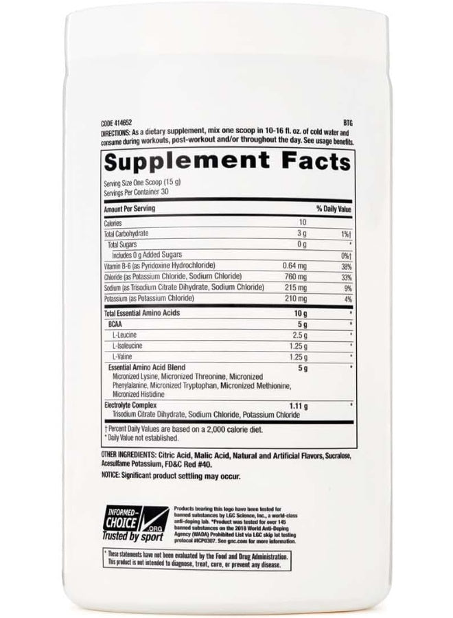 GNC Pro Performance Essential Amino Complete، بنكهة الفراولة والكيوي، 15.87 أونصة، يدعم تعافي العضلات
