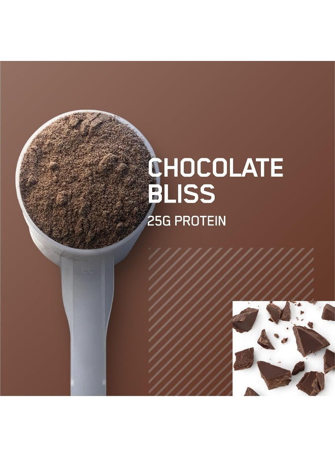 Optimum Nutrition (ON) Gold Standard 100% Isolate، 25 جرامًا من البروتين، بروتين مصل اللبن المعزول والمحلل والمُصفى للغاية - شوكولاتة بليس، 1.64 رطل، 24 حصة (744 جرامًا)