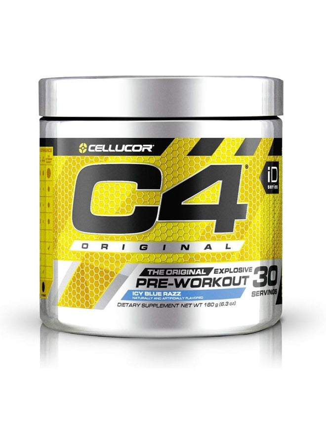 مسحوق ما قبل التمرين الأصلي Cellucor C4 Icy Blue Razz