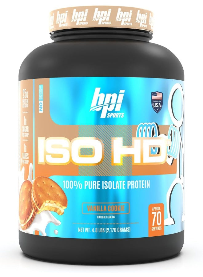 BPI Sports ISO HD Whey Protein Isolates Muscle Growth, 4.8 lb