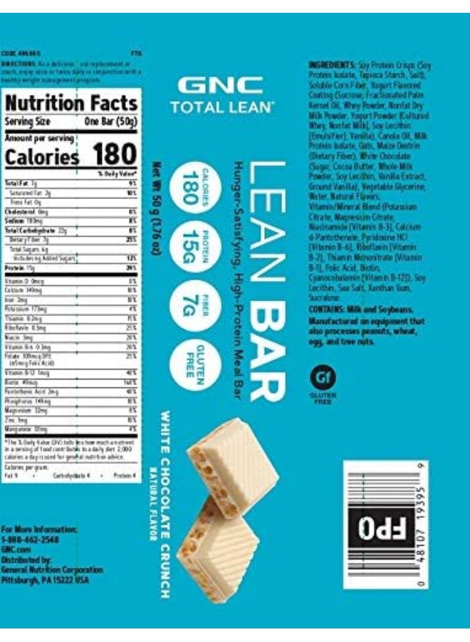 GNC TOTAL LEAN BAR WHITE CHOCOLATE CRUNCH