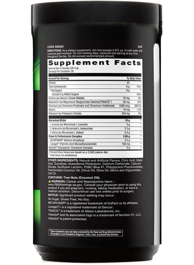 Beyond Raw Precision BCAA Powder | Anabolic Recovery & Power Output | Blue Raspberry Lemonade | 30 Servings
