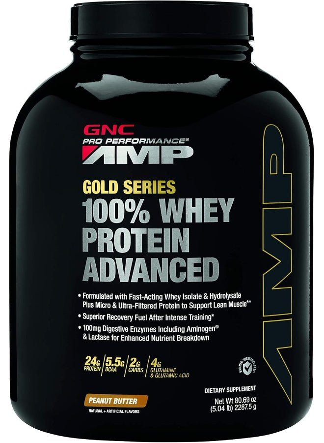 GNC PRO PERFORMANCE AMP GOLD SERIES 100% WHEY PROTEIN ADVANCED - زبدة الفول السوداني