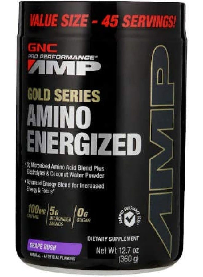 GNC PRO PERFORMANCE AMP GOLD AMINO ENERGIZED GRAPE RUSH