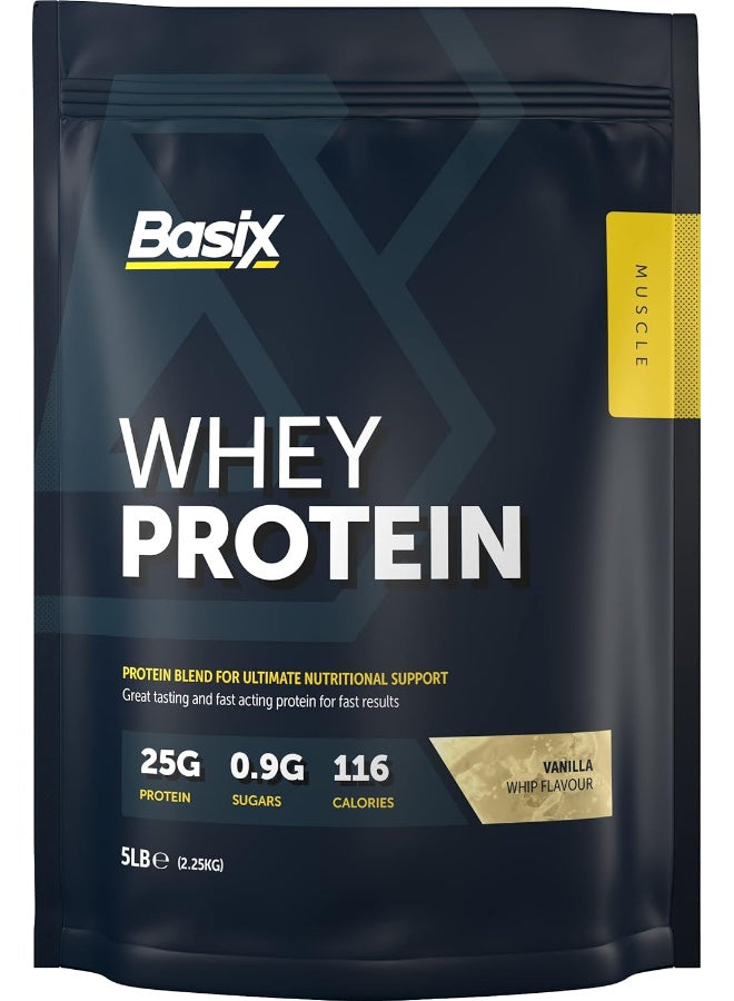 Basix - Muscle Whey Protein - Vanilla Whip - 5Lb