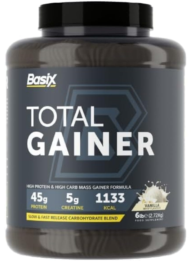 Basix Total Gainer Vanilla Whip 6 lb Tub