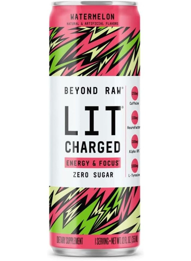 GNC Beyond Raw® LIT™ Charged - Watermelon 12oz