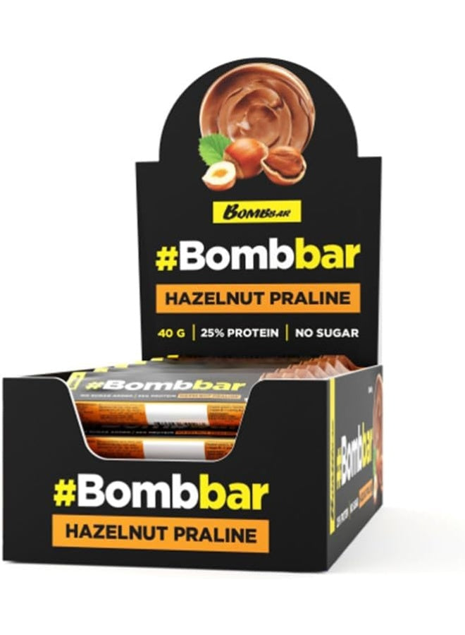 Bombbar Protein Bar in Chocolate 40 G 12 Pcs in Box - Hazelnut Praline