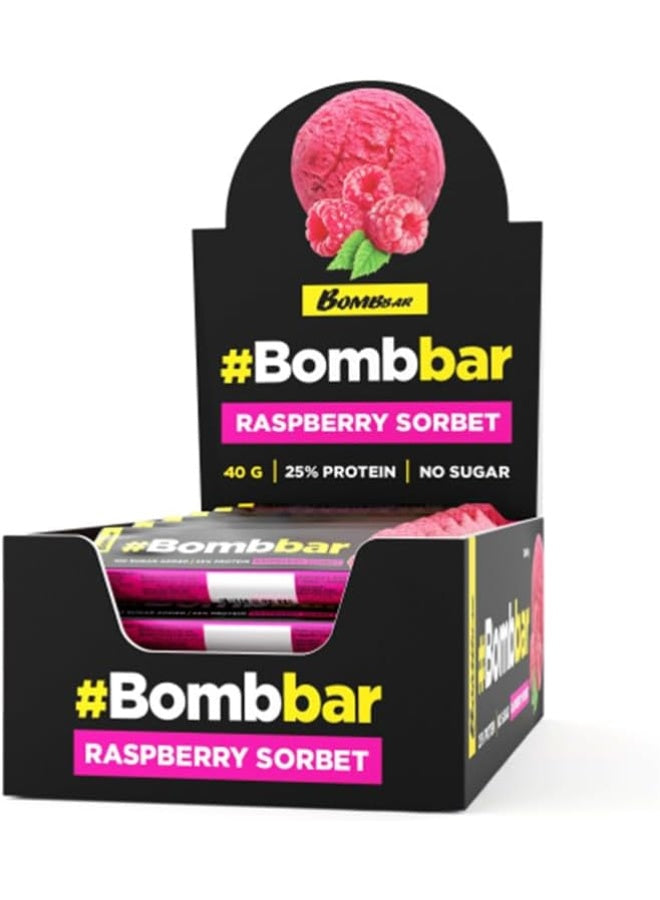 Bombbar Protein Bar in Chocolate 40 G 12 Pcs in Box - Raspberry Sorbet