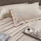 Comfy 3Pcs King Size Flat Cotton Bedsheet set - Cream