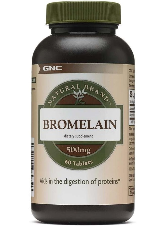 Natural Brand Bromelain 500Mg,60 Servings