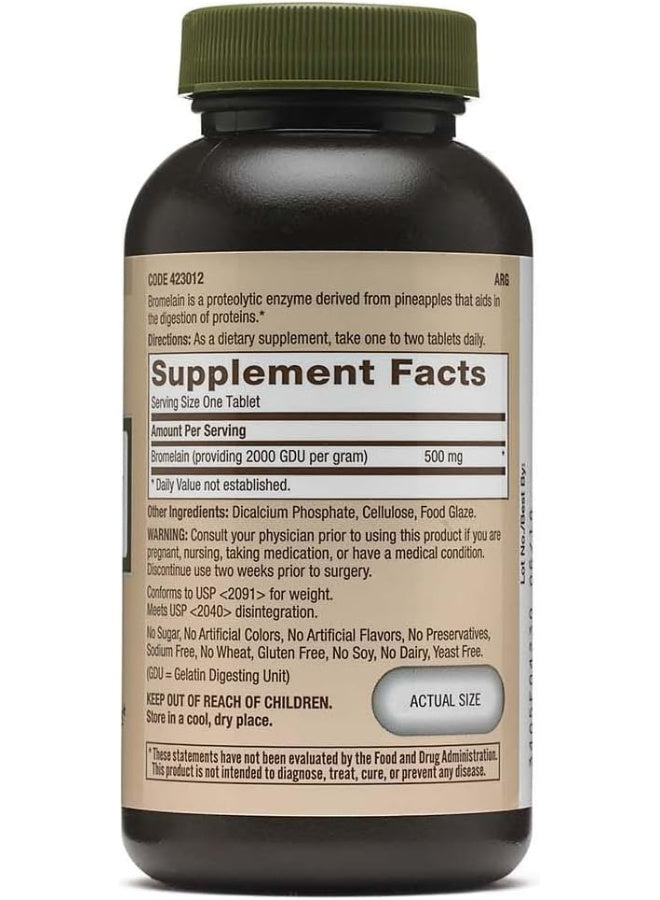 Natural Brand Bromelain 500Mg,60 Servings