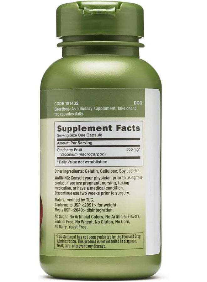 Herbal Plus Whole Herb Cranberry 500Mg 100 Capsules