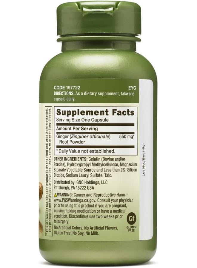 Herbal Plus Ginger Root 550Mg, 100 Capsules, Supports Digestive Health