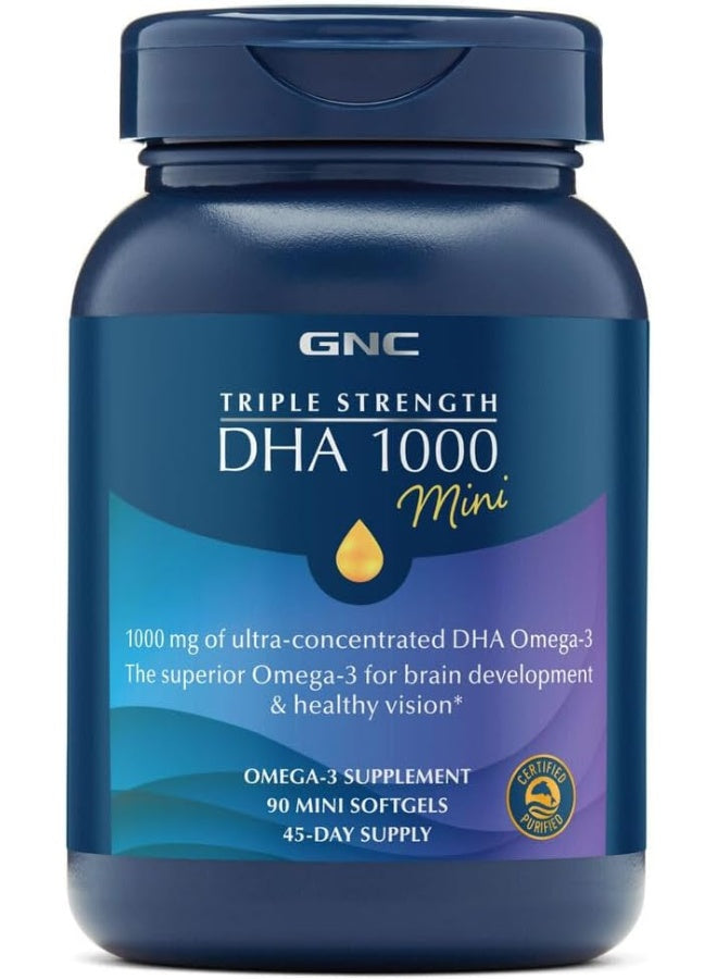 قوة ثلاثية Dha 1000 Mini، 90 كبسولة هلامية